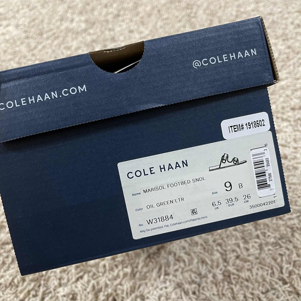 Cole Haan Women's Marisol Footbed Sandals Shoes Oil Green, Size 9 (New in Box) - Picture 13 of 16